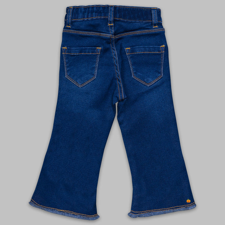High-waist Denim Jeans for Girls Back View