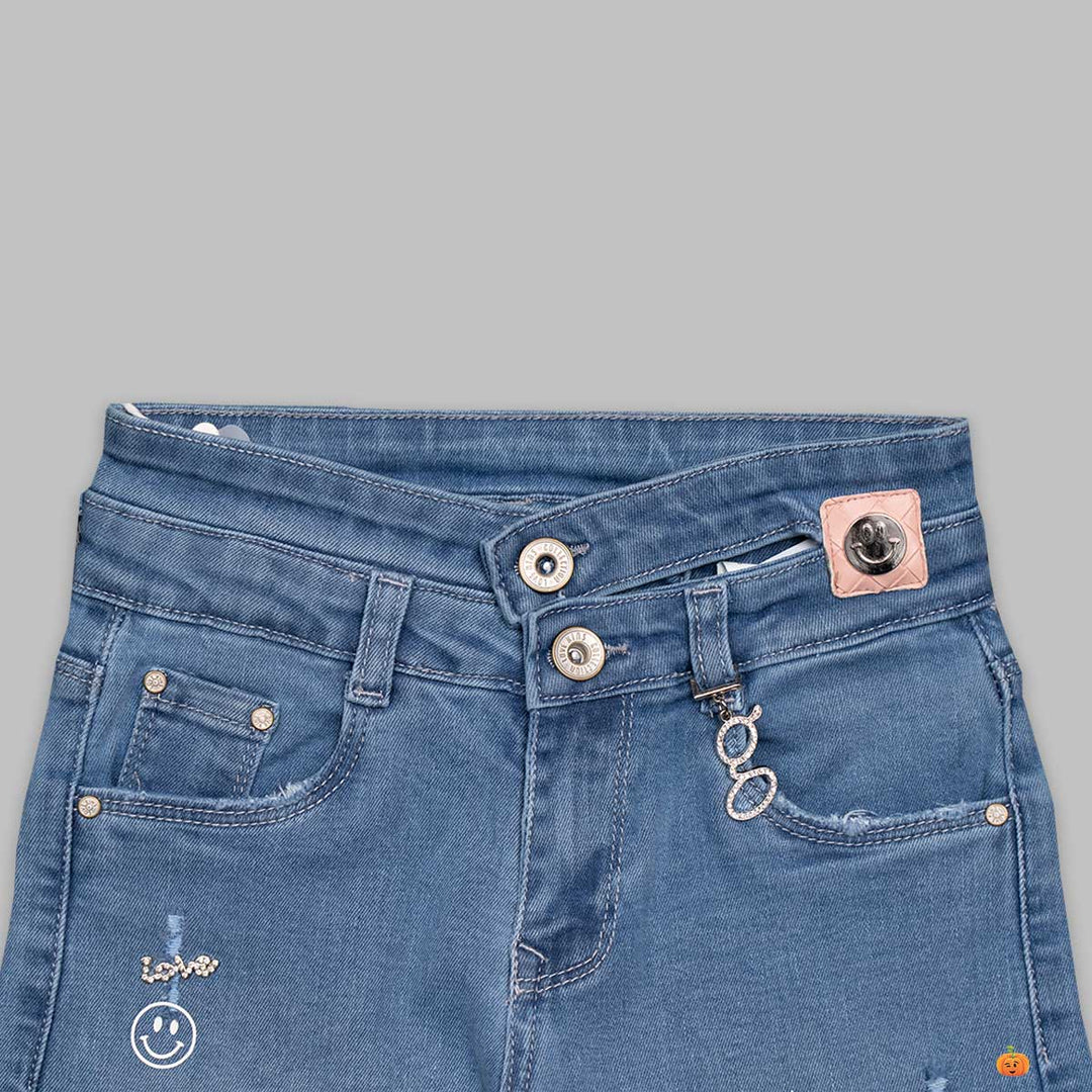 Jeans For Girls With Damage Design