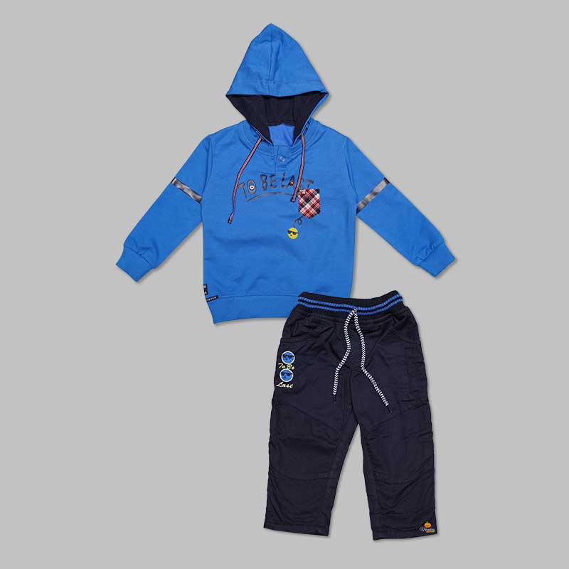 Full Sleeves Baba Suit for Boys with Hoodie Front View