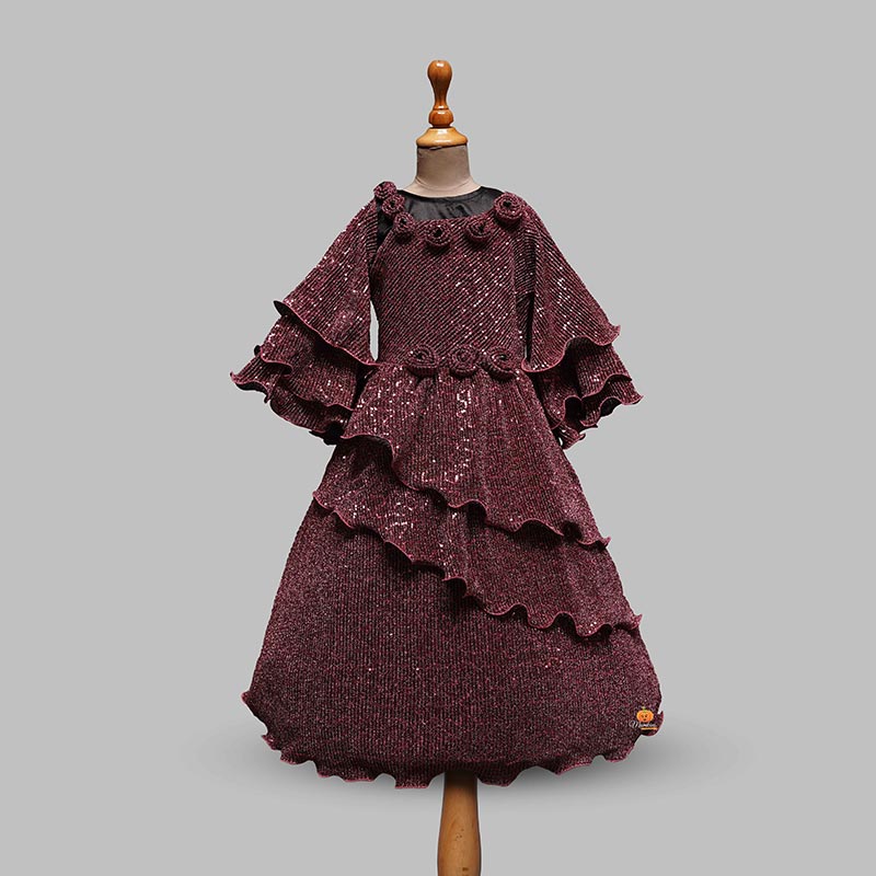 Rust Gown For Kids Girls