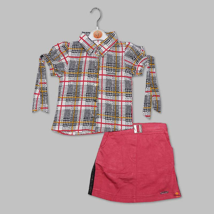 Onion-Rust Skirt And Top For Girls