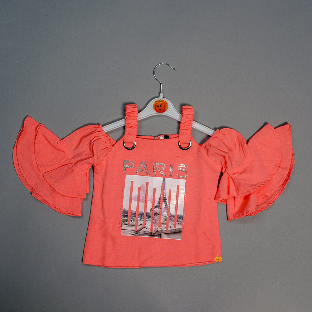 Elegant Top for Kids with Half Sleeves Front View