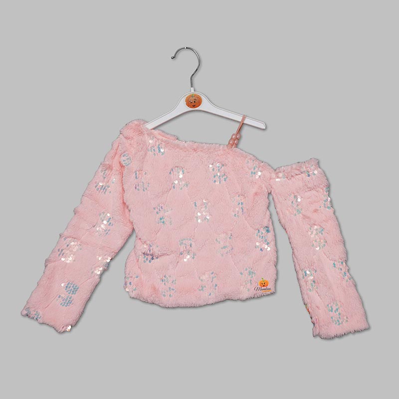 Peach-Pink Top for Girls Front View