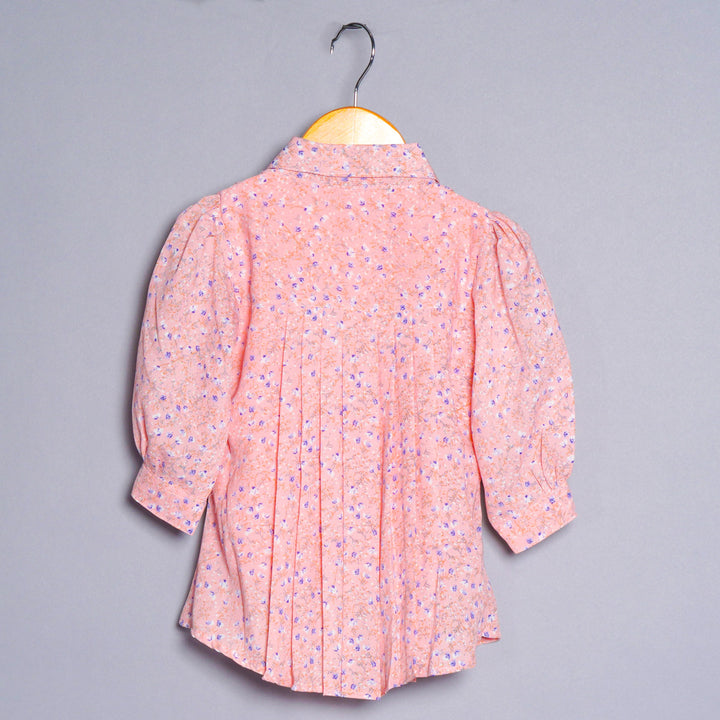 Stylish Floral Print Girls Tops