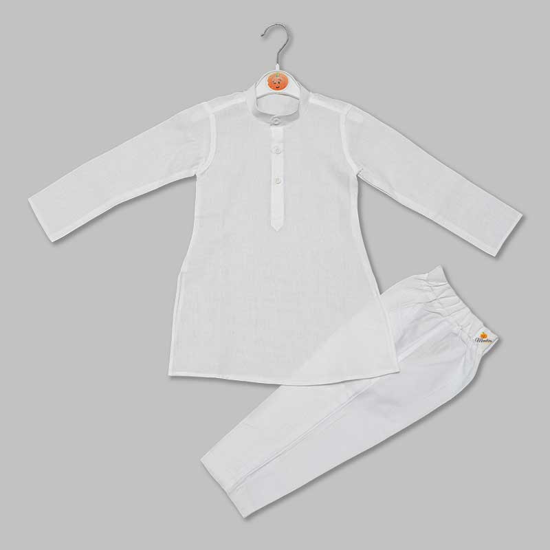 Ethnic White Kids Kurta Pajama