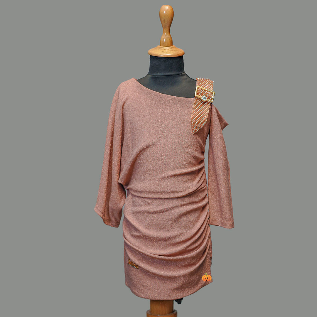 Onion Off Shoulder Girls Midi Front View