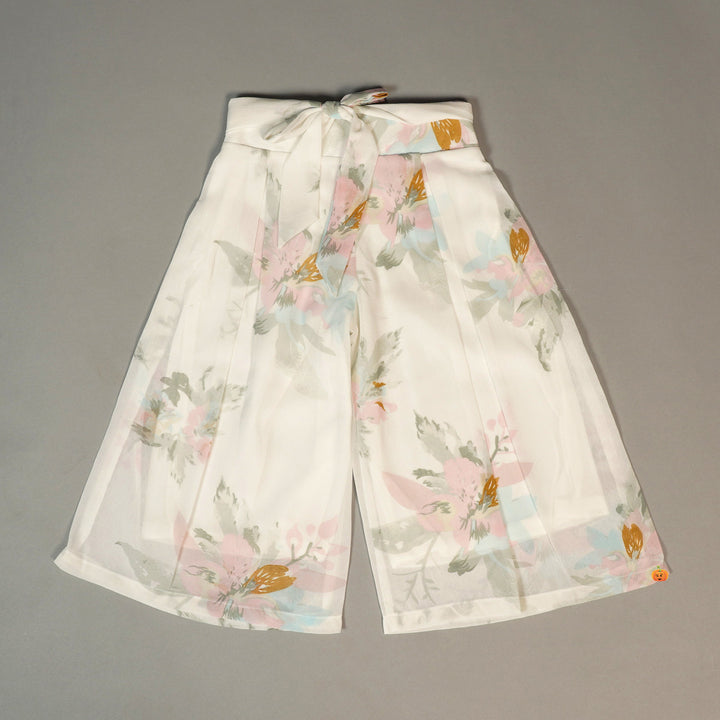 Plazo Suit For Kids With Butterfly Sleeves