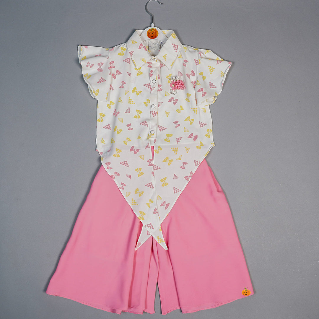 Pink Plazo Suit For Kids And Girls