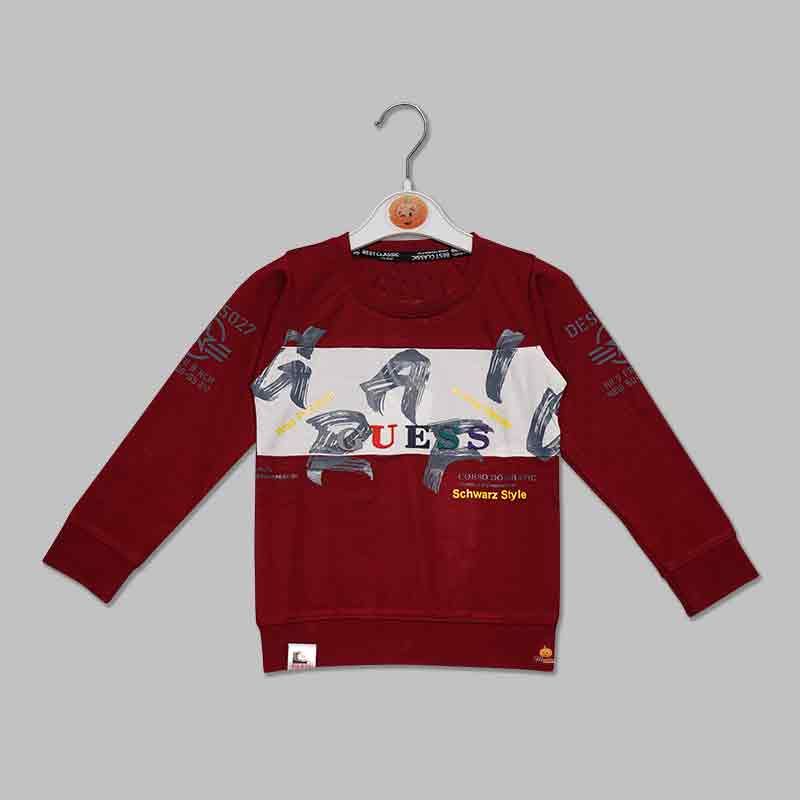 Full Sleeves T-Shirt For Boys and Kids Front View