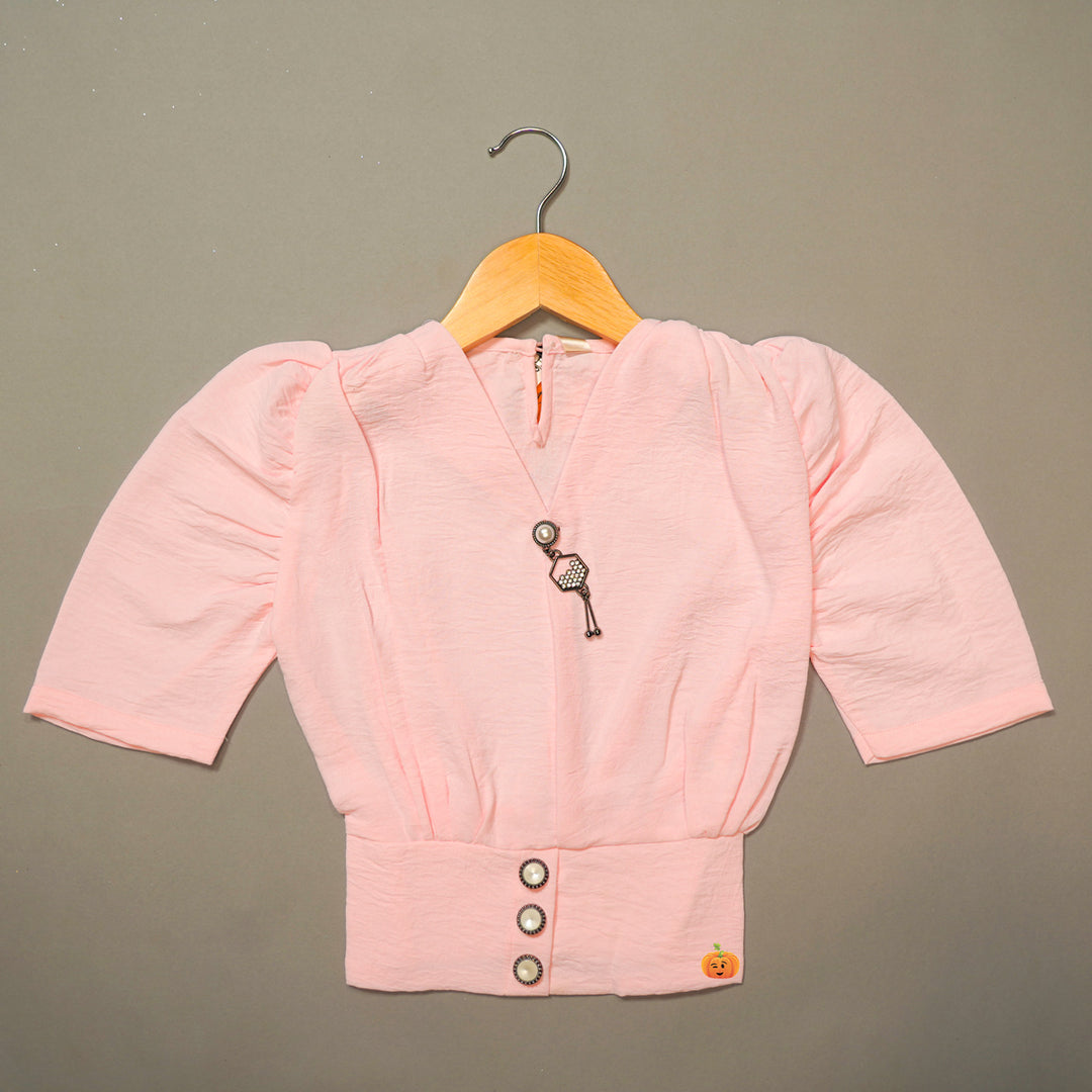 Stylish V- Neck Top For Kids