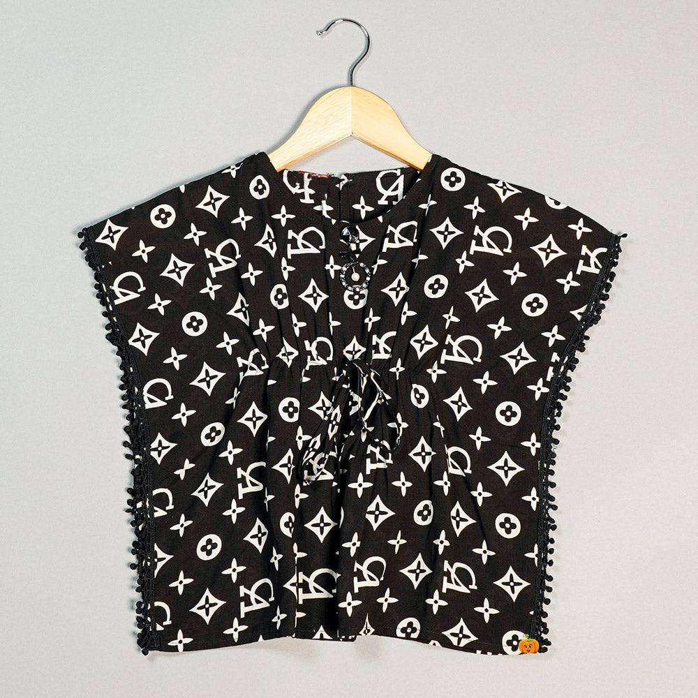 Printed Top for Girls Front View