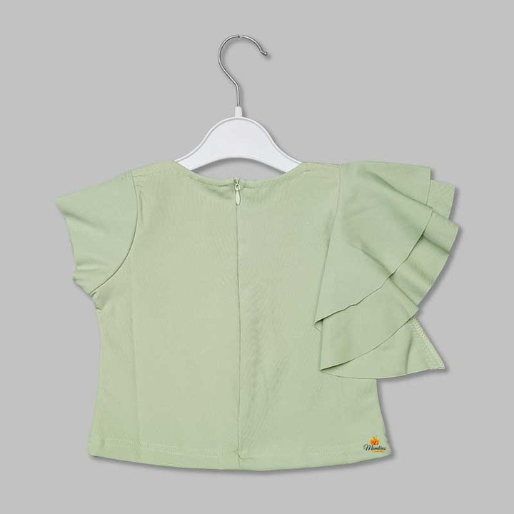 Western Dresses For Girls And Kids With Lining PalazzoGREEN