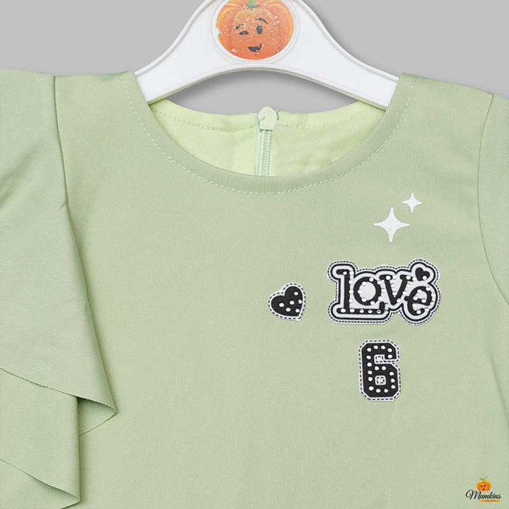Western Dresses For Girls And Kids With Lining PalazzoGREEN