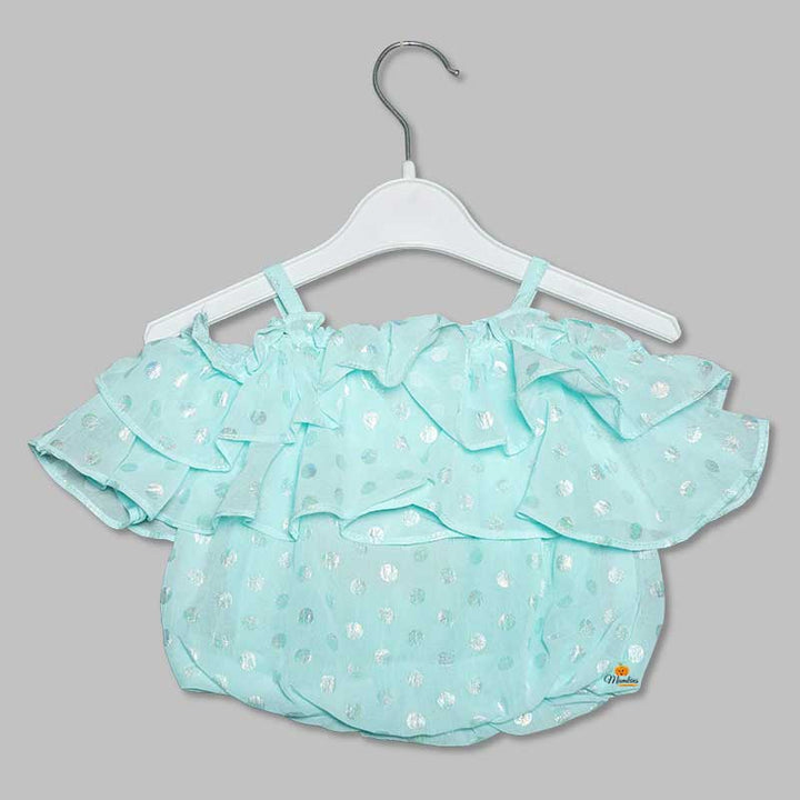 Western Set For Girls And Kids With Layered Pattern SkirtBlue