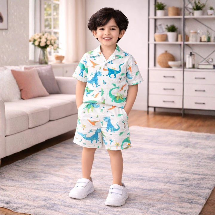 Kids Dinosaur Printed Co-Ord Set for Boys