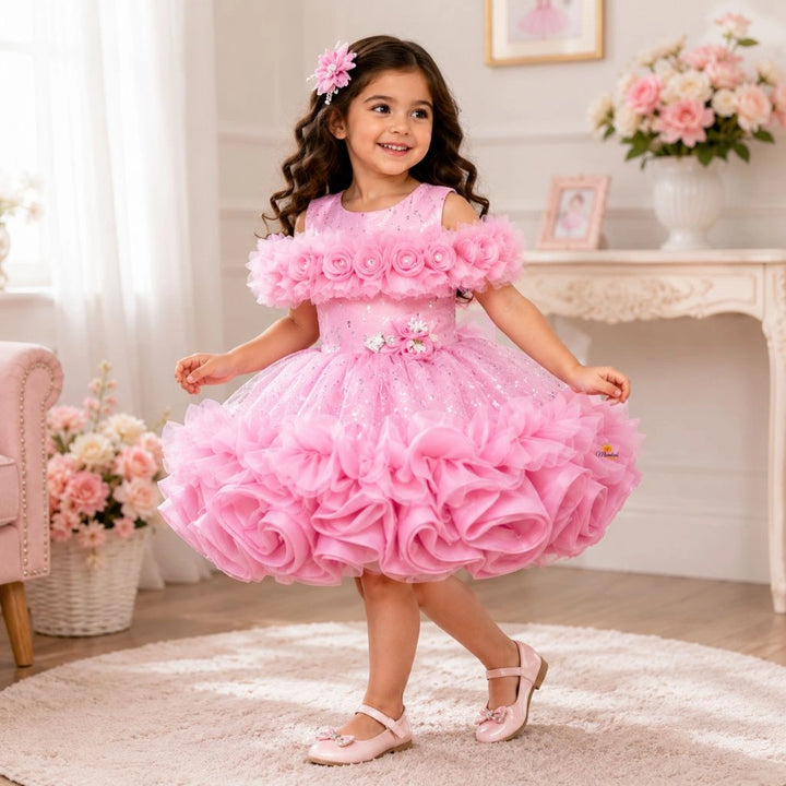 Onion Floral Frock for Girls