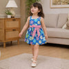 Floral Print Fit & Flare Dress for Girls with Bow