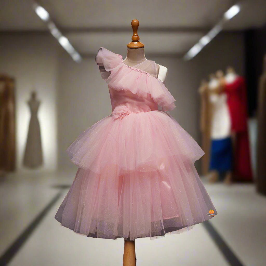 Pink Designer Gown for Girls