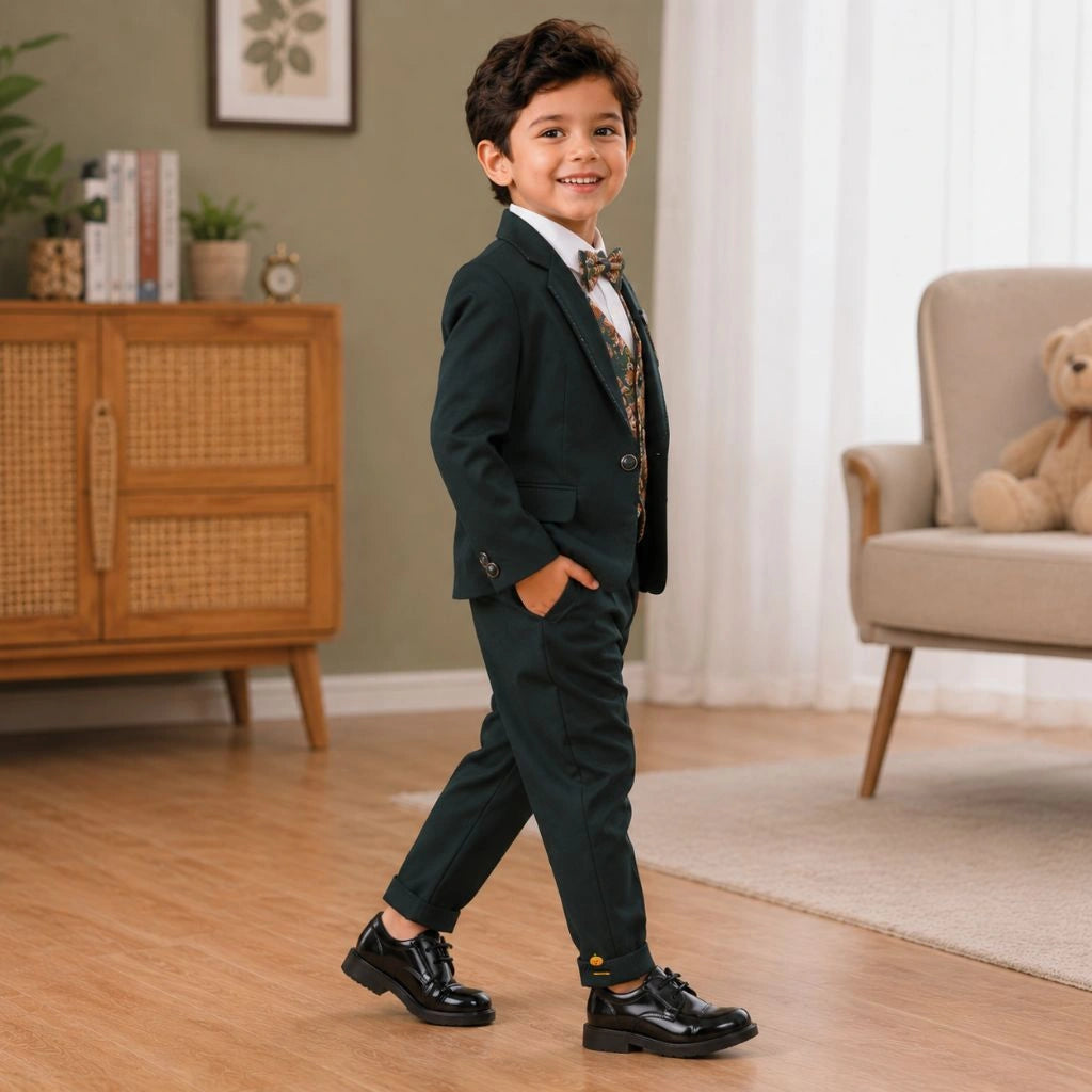 Green Boys Suit with Bow Tie