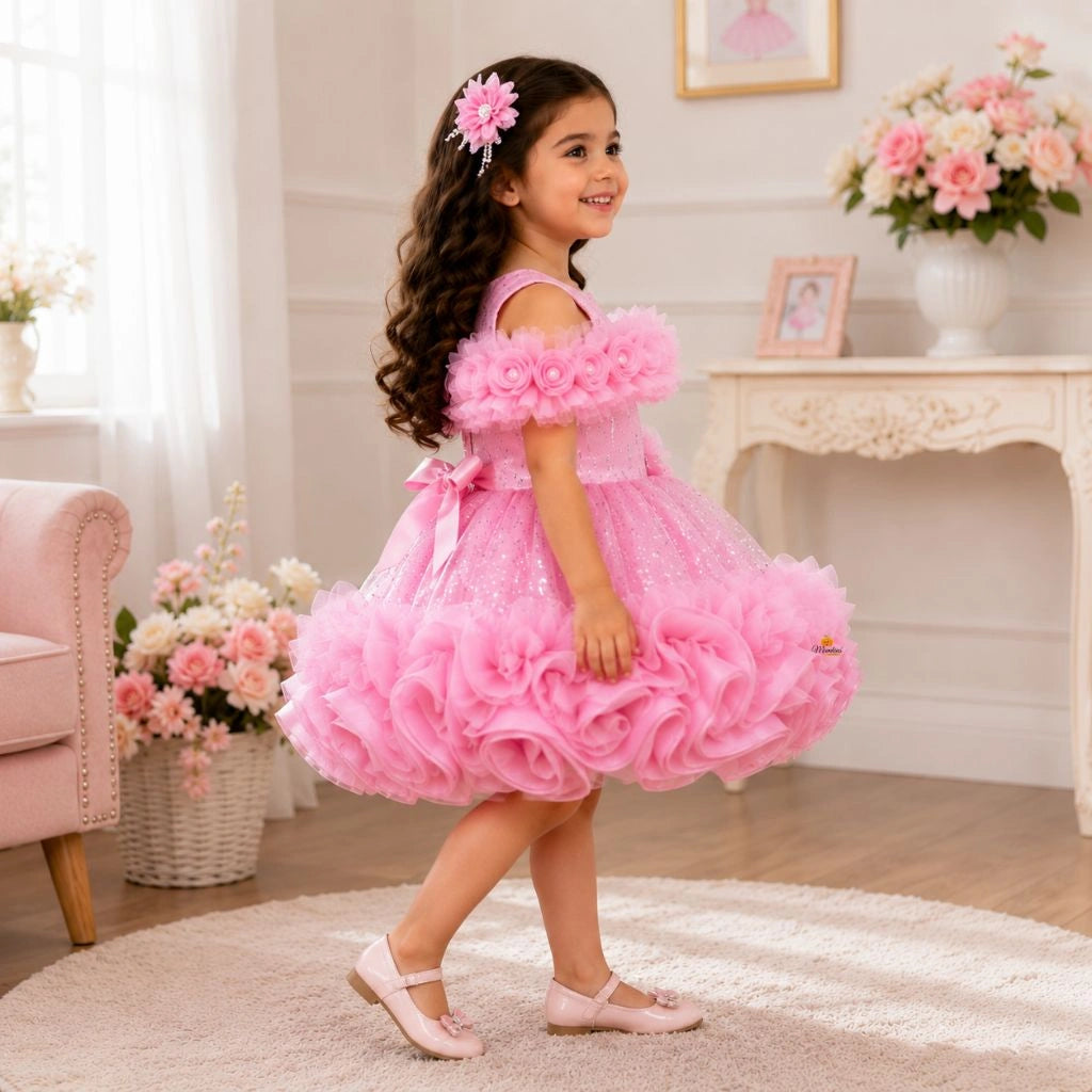 Onion Floral Frock for Girls
