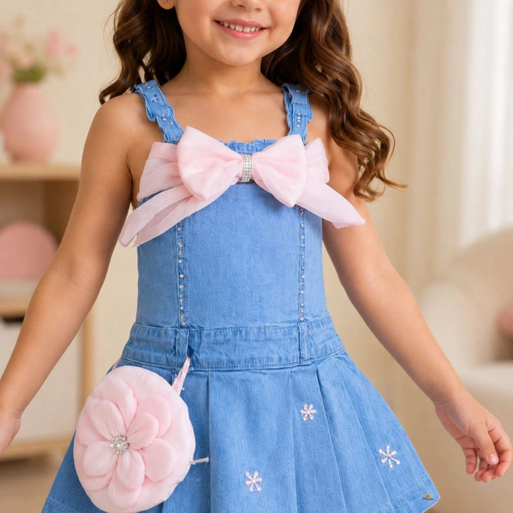 Elegant Girls Denim Western Wear Dress
