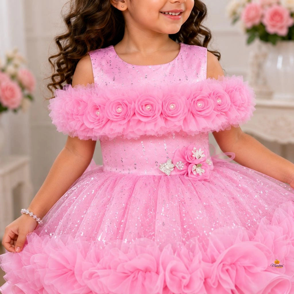 Onion Floral Frock for Girls
