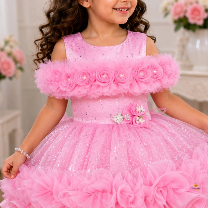 Onion Floral Frock for Girls
