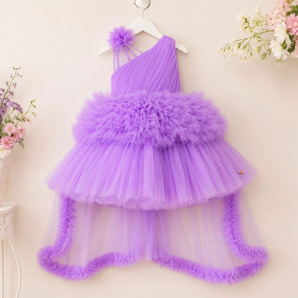 High Low Net Girls Frock