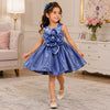 Girls Fashion Partywear Frock with Flower Detail