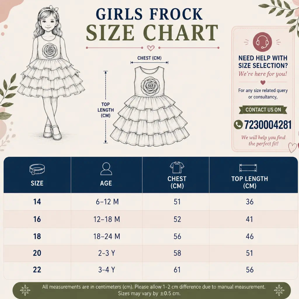 Red Layered Ruffle Partywear Frock for Girls