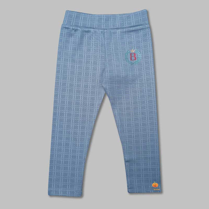 Jeggings for Girls with Checks Pattern