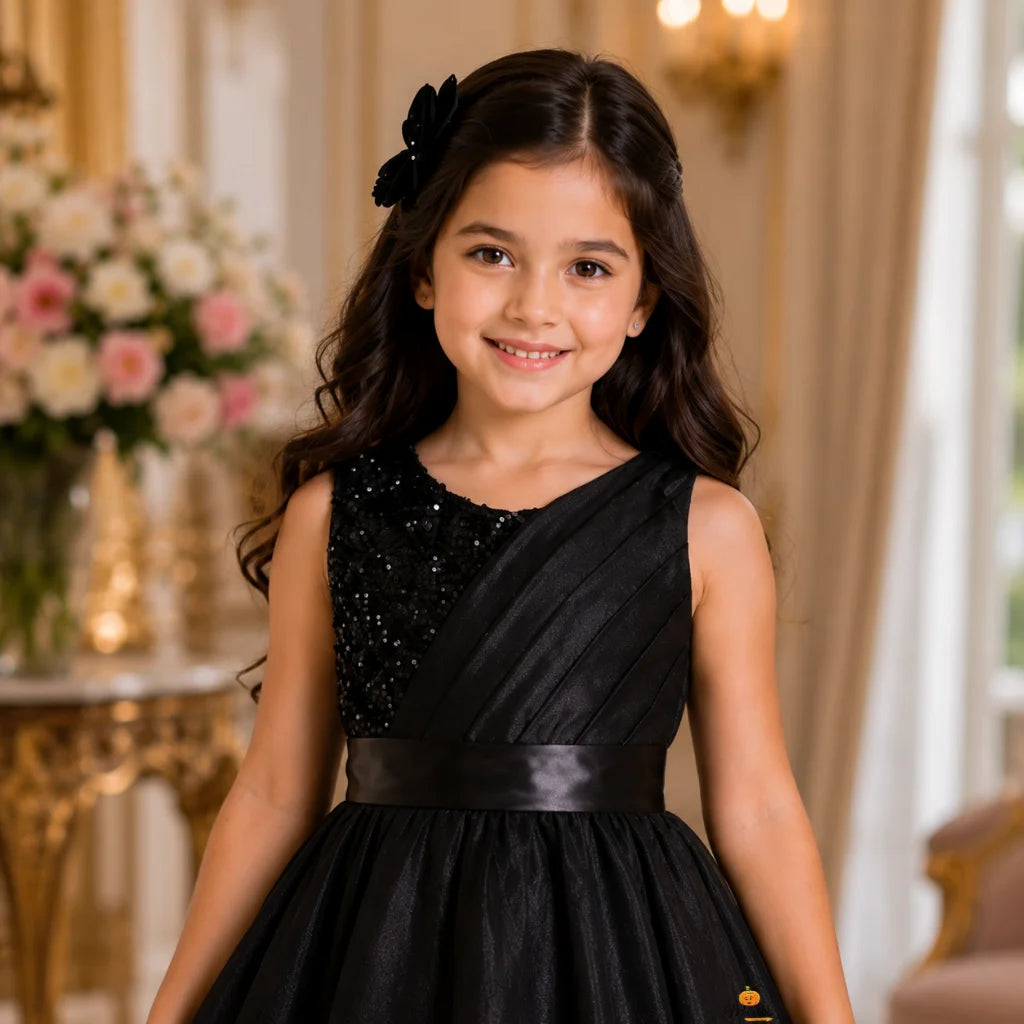 Black Long Gown for Girls