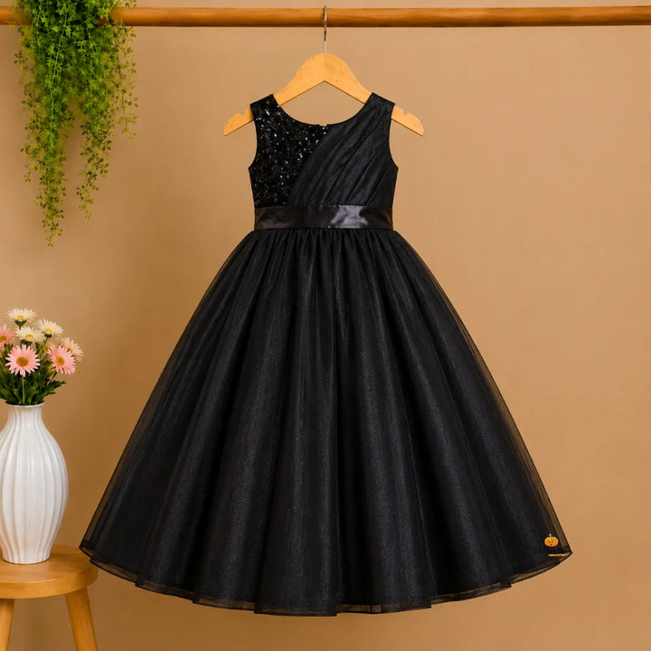 Black Long Gown for Girls
