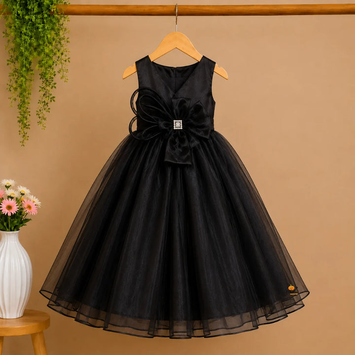 Black Flare Design Girls Gown