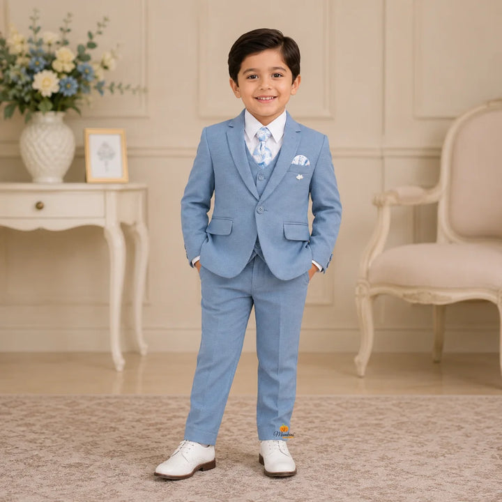Blue Boys Suit with Tie
