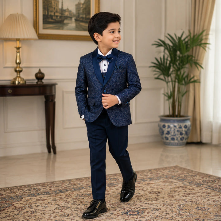 Navy Blue Tuxedo Suit for Boys