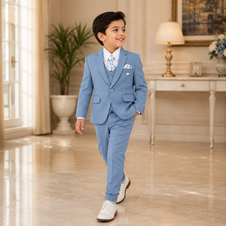 Blue Boys Suit with Tie