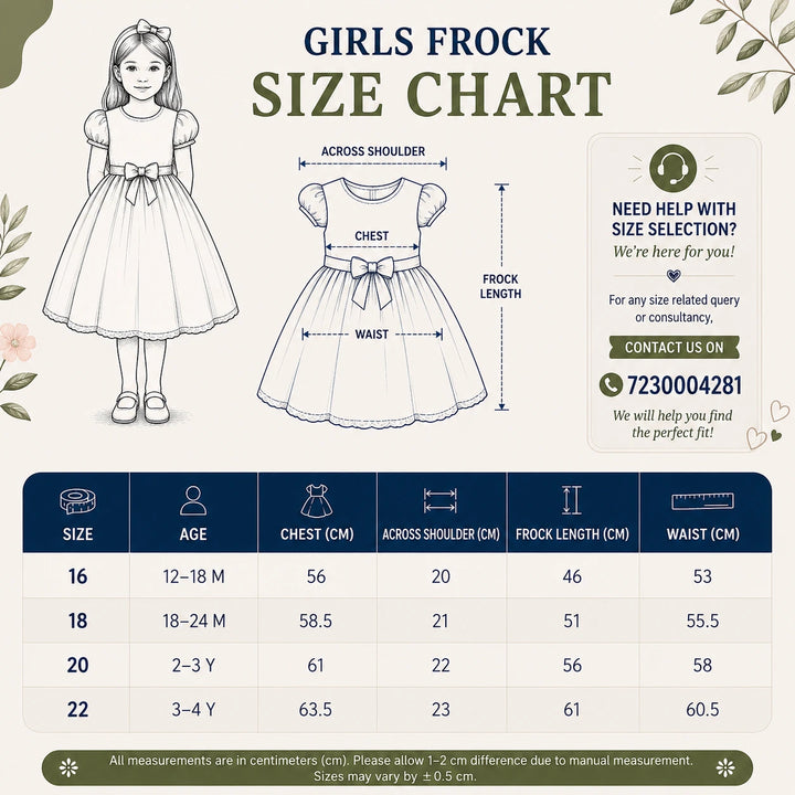 Cream Floral Embroidered Frock with Layered Ruffle Skirt