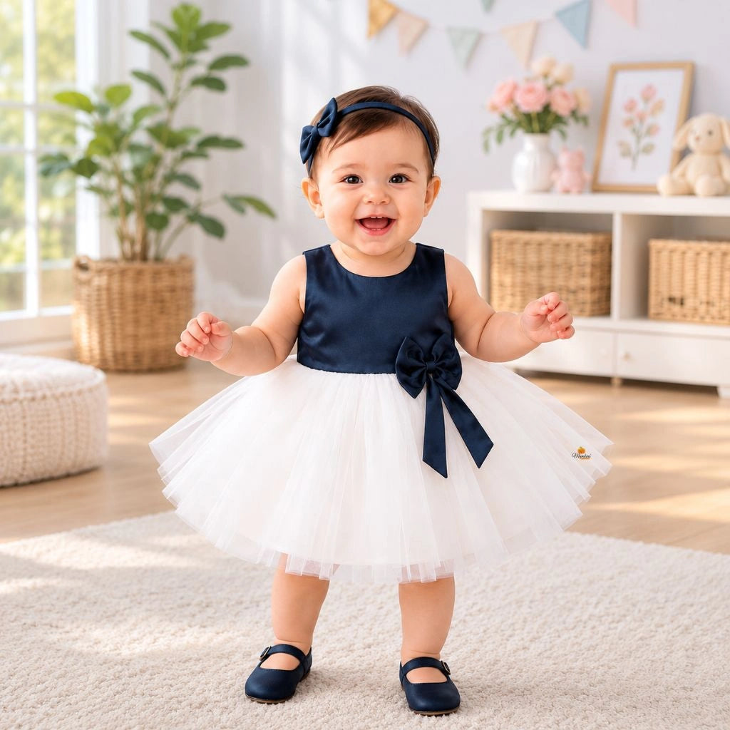Rama & Wine Baby Frock with Shoes
