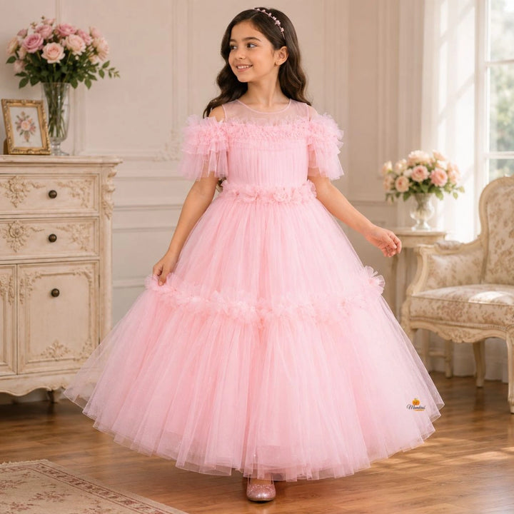Off Shoulder Long Gown for Girls