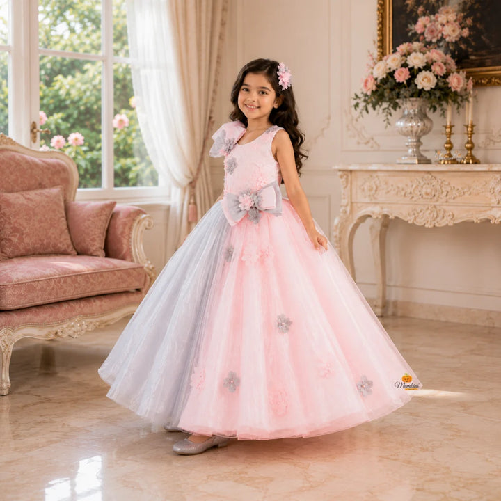 Pink Bow Gown for Girls