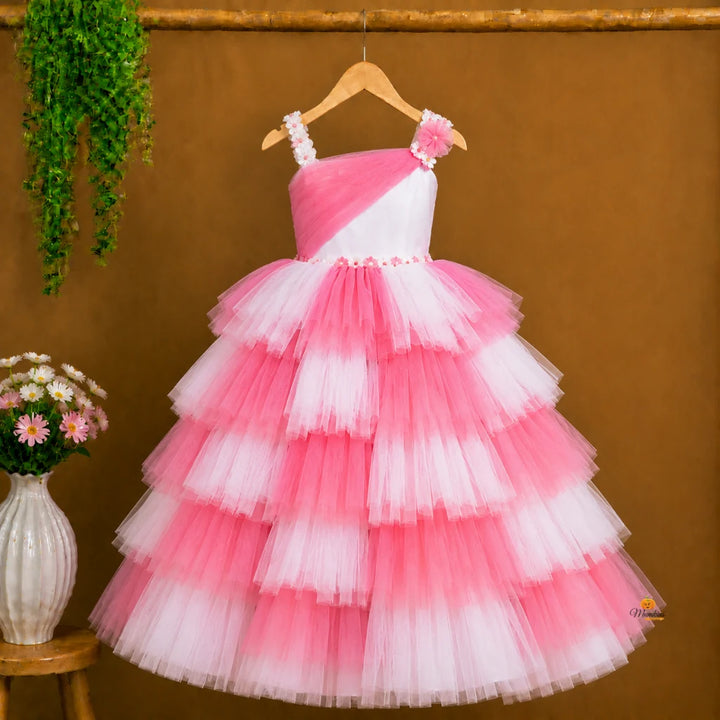 Multi Layered Net Gown for Girls