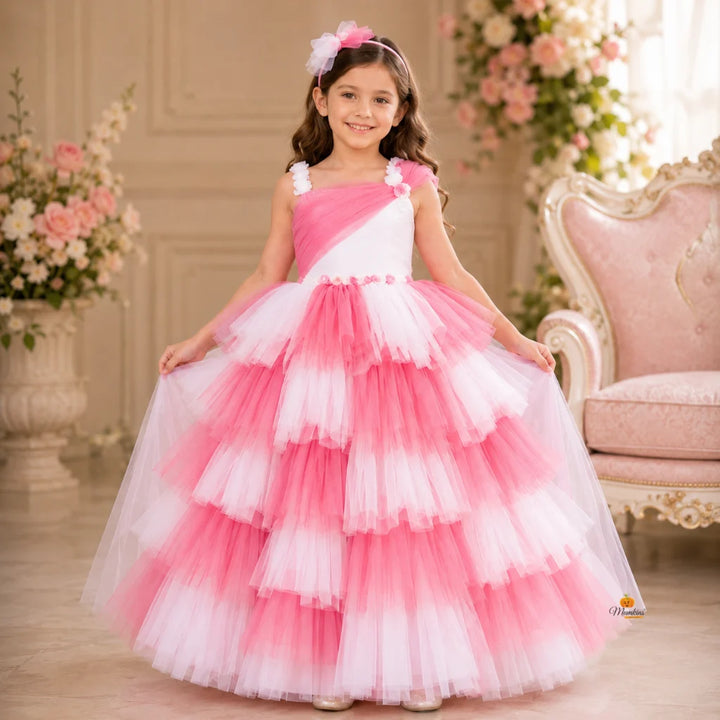 Multi Layered Net Gown for Girls