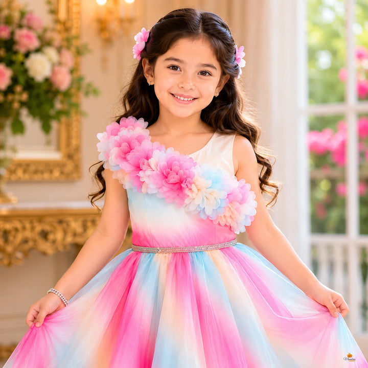 Multi Color Designer Gown for Girls