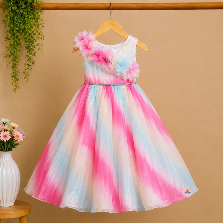 Multi Color Designer Gown for Girls