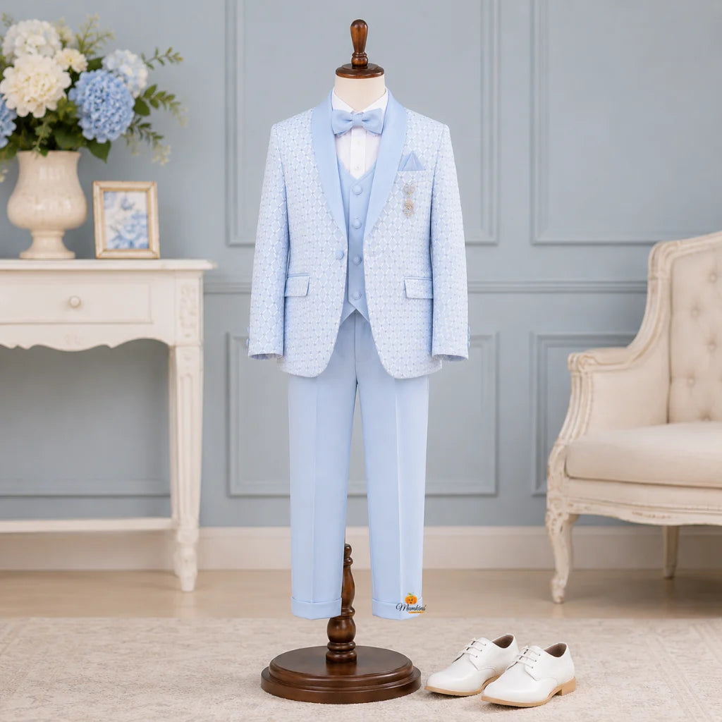 Navy Blue Tuxedo Suit for Boys