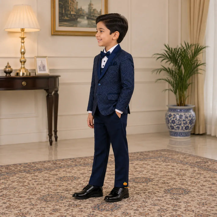 Navy Blue Tuxedo Suit for Boys