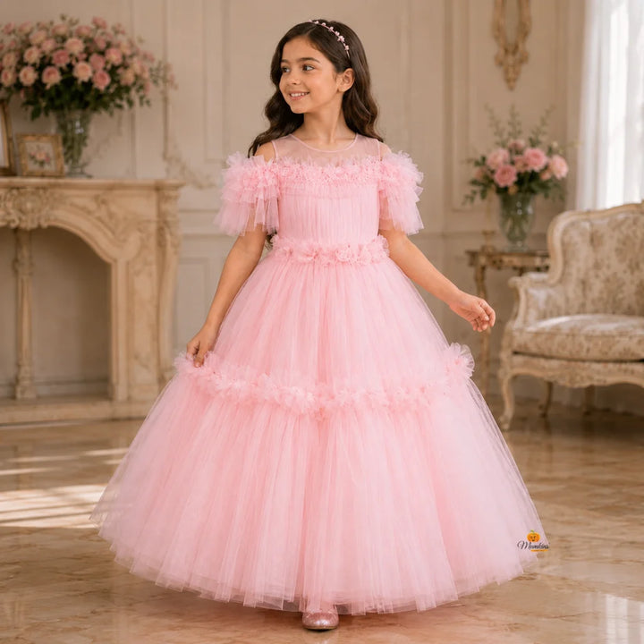 Off Shoulder Long Gown for Girls
