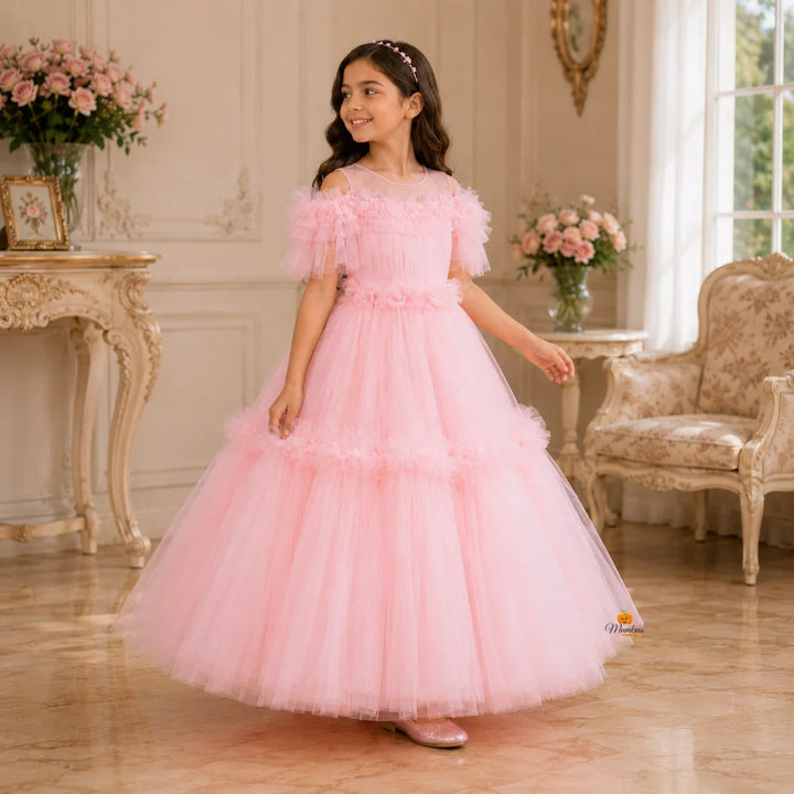 Off Shoulder Long Gown for Girls