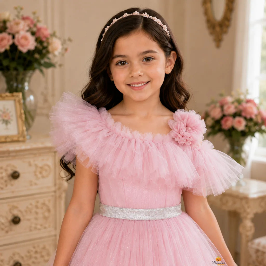 Onion Frill layer Girls Gown